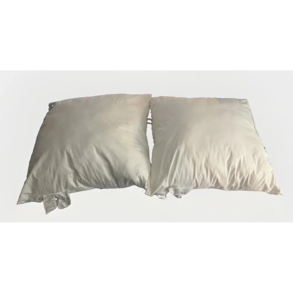 Pottery Barn Set of 2 Euro Pillow Inserts 26x26 White Cotton Polyester Fill